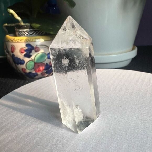 Clear Quartz Crystal Obelisk Meditation Tower (#11) - Picture 7 of 10